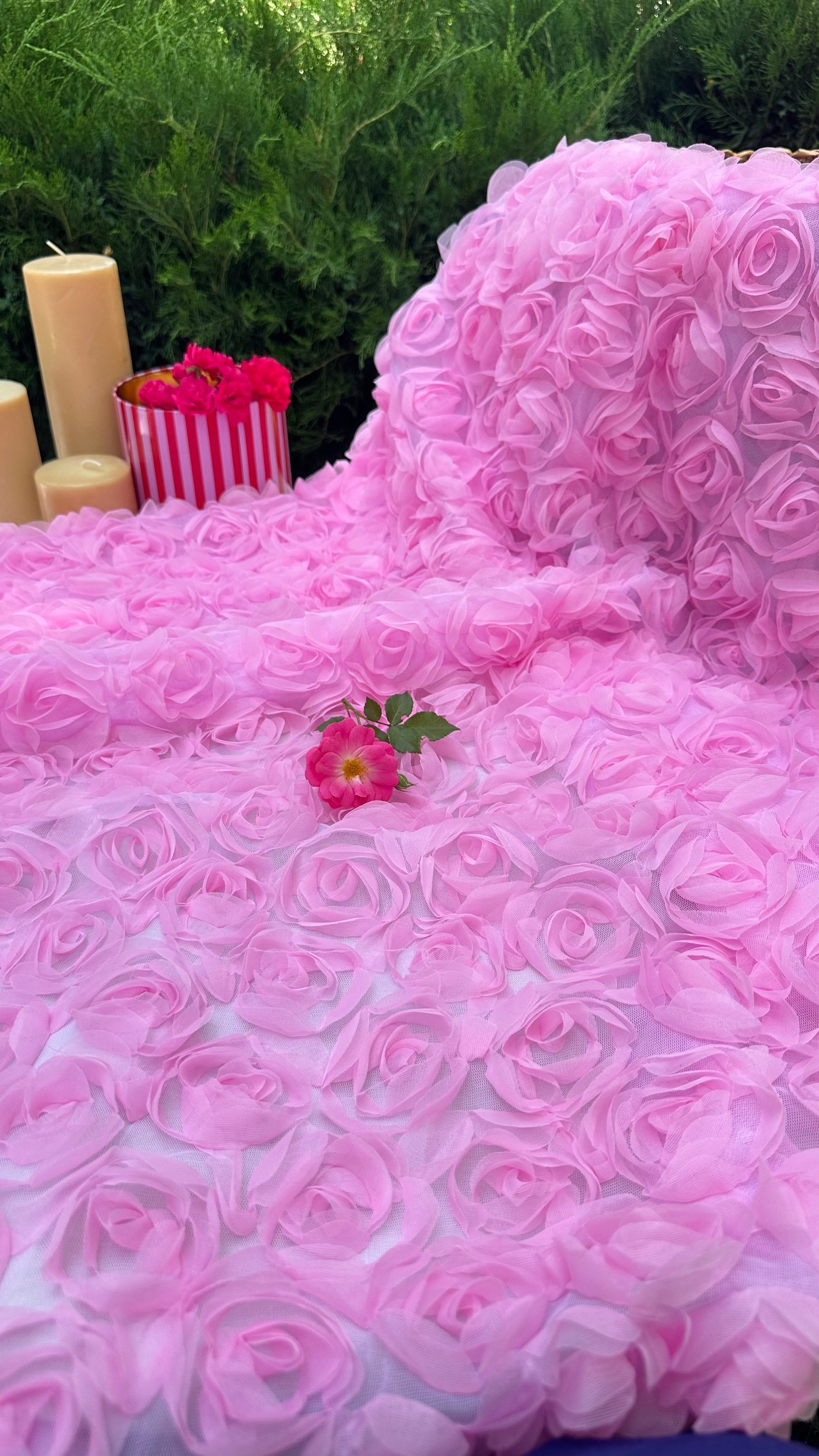 GÜLLÜ KUMAŞ ŞEKER PEMBE